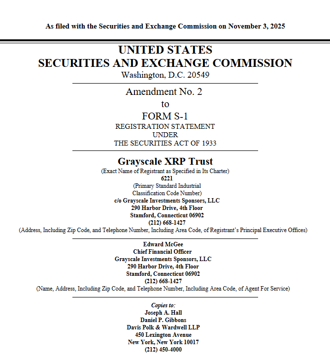 CryptoWalletRWA's tweet photo. #NoticiasCriptomonedas
Grayscale informó que la comisión de gestión de su ETF XRP y DOGE al contado es del 0,35 %.

El 4 de noviembre, según documentos oficiales, Grayscale informó que la comisión de gestión de su ETF XRP y DOGE al contado es del 0,35 %. https://t.co/mKHjca3Ew5