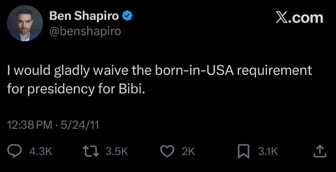🇮🇱 Ben Shapiro wants to claim that Nick Fuentes is not America First.

Let’s remember who <a href="/benshapiro/">Ben Shapiro</a> is.

An Israel First Jew.