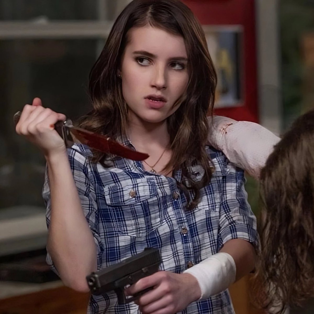 A female killer in a horror movie: 

Jill in Scream 4. Such a badass and ahead of her time! <a href="/EveningAt/">An Evening At The Movies</a>