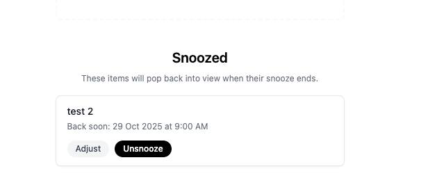 toolsbynazreen's tweet photo. @gmail's  Snooze feature is great. That's the inspiration for adding Snooze to Many Things. Feature is live now. https://t.co/y5Hm7TEOu2
