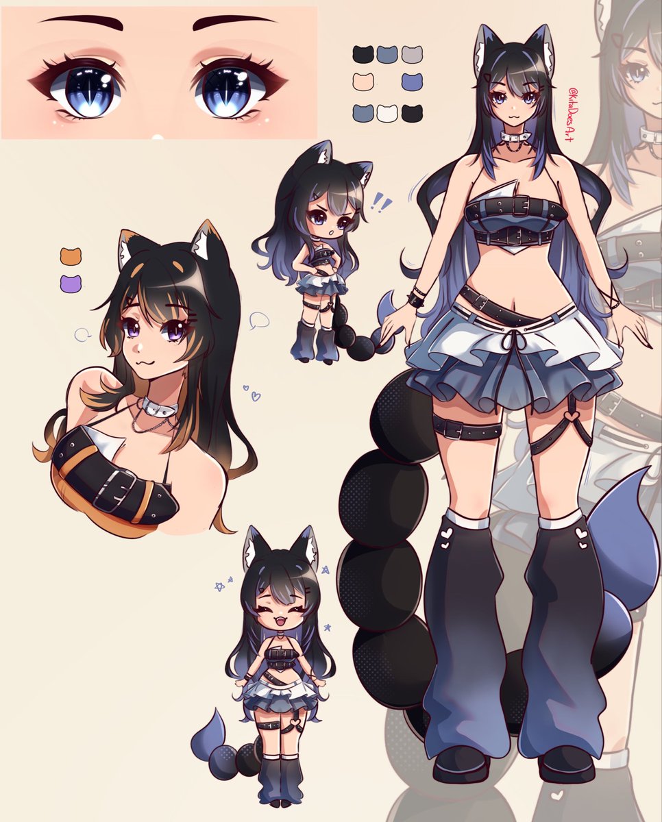 KitawasArt's tweet image. Finished commissions from last month!!!

I love drawing these so much!!

#vgen #commission #refsheet