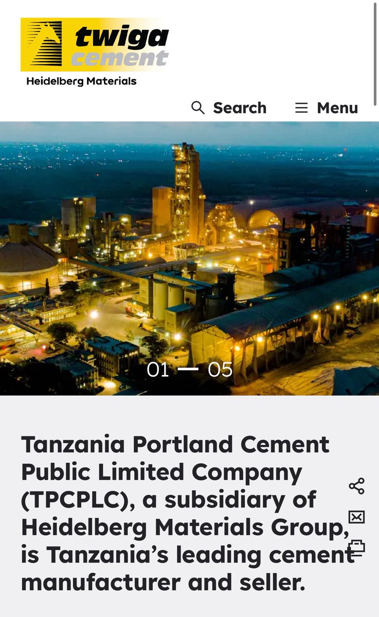 MariaSTsehai's tweet image. ‼️ALERT🚨‼️
#Tanzania Massacre cover up! 
There are unconfirmed reports that the @twigacement factory is used to cover up the massacre by disposing of bodies in furnaces 
This is Nazi Germany style - evil!

Twiga Cement is a subsidiary of Heidelberg Materials and must immediately…