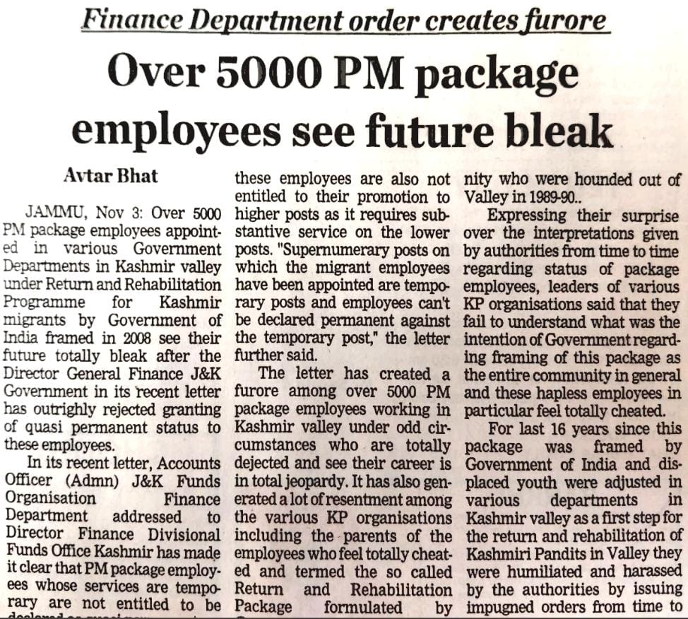 AMEAK_Displaced's tweet image. Breach pf Promissory Estoppel 

#PMPackage employees must be absorbed into regular cadre as was the policy which was framed and bcoz of which thousands of #KashmiriMigrants opted for this package. 

Order&apos;s posted in attachment 👇