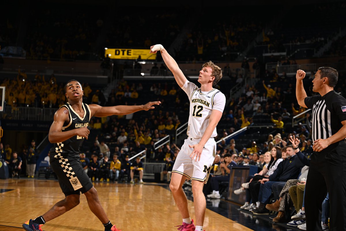 umichbball's tweet image. First career points for Charlie May!