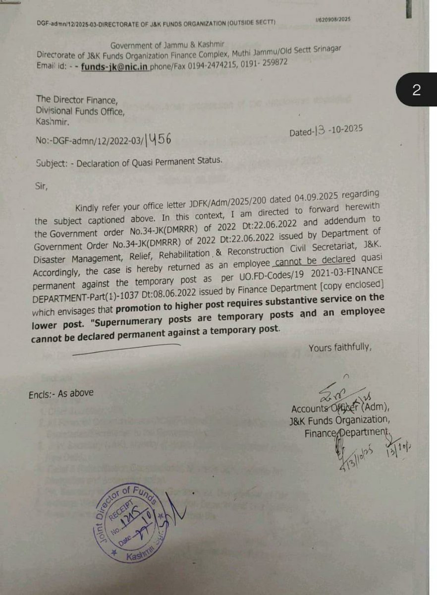 handu_rake9885's tweet image. No. 34 of JK DMRRR needs to be  amended. #PMPACKAGEEMPLOYEES  should be entitled for all the benefits including seniority &amp;amp; other service benefits which should be extended to them by the concerned deptts.
@OfficeOfLGJandK
@AMEAK_Displaced 
@AAMEAK 
@gmshaheenjdu 
@handu_rake9885