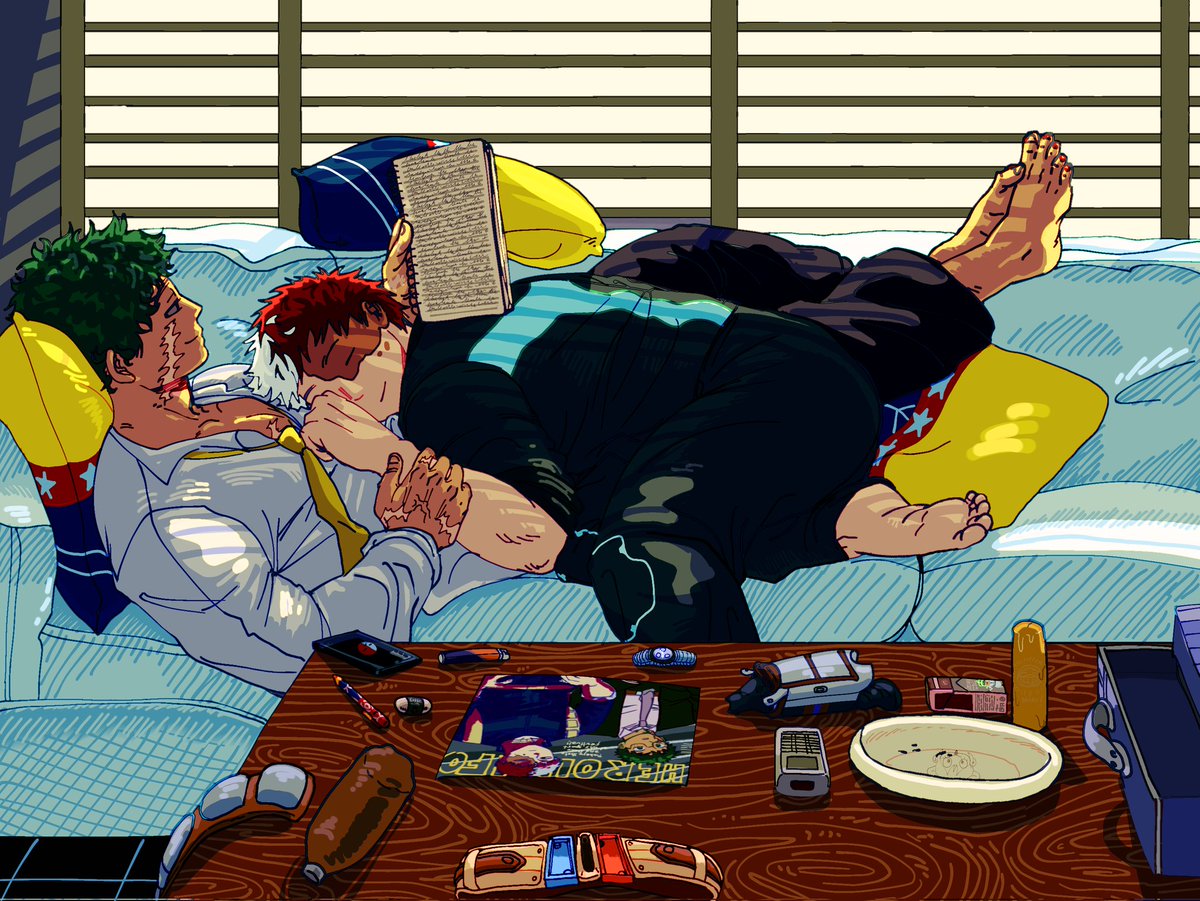 Laying on their favorite pillows 🫶🏽✨ #tddk #iztd #MHA