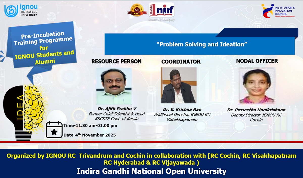 IGNOU RC Visakhapatnam (@rcvisakhapatnam) on Twitter photo 