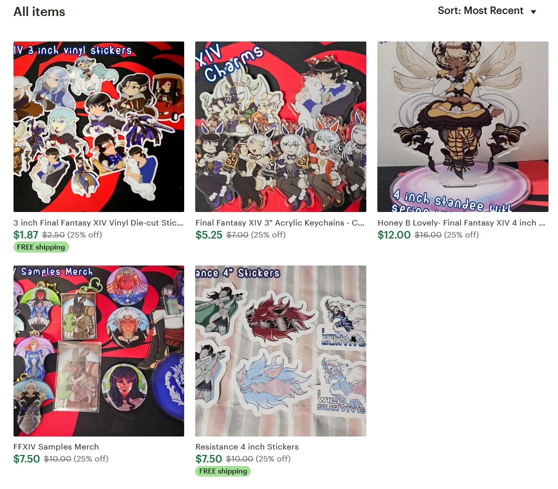 MeiAdrianus's tweet image. Hello! I have a number of XIV offerings for your persual!

Etsy has 25% off clearance (shipping cutoff dates in announcement). My other two have way more designs💕

Etsy: amarysdesignsart.etsy.com
ACG Catalogue: amarysacg.carrd.co
Teepublic: tee.pub/lic/NvcbE1rpRhI