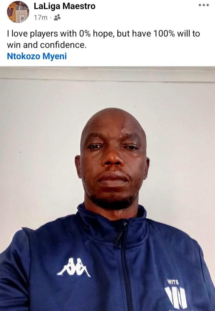 I believe in 100% football.