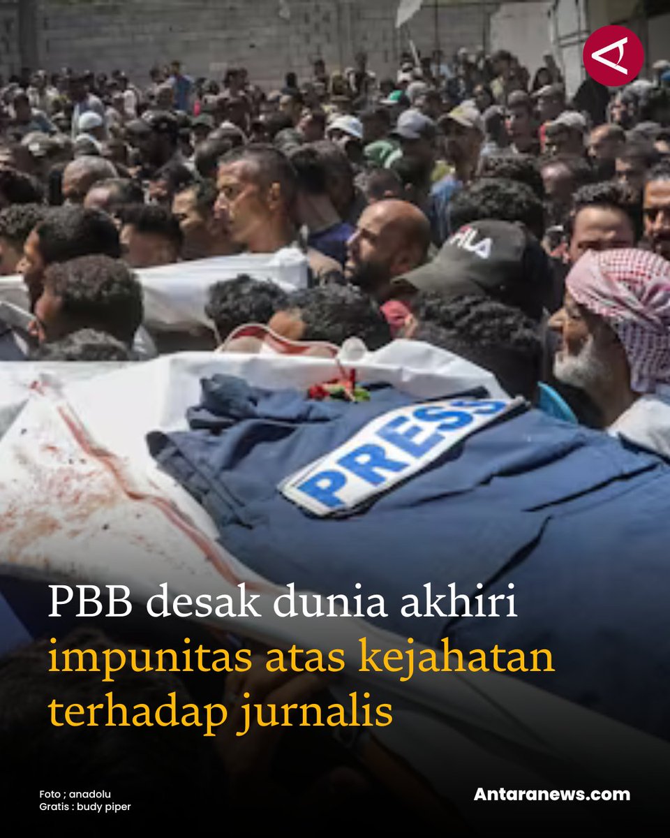 antaranews's tweet photo. "Kami sudah lama percaya bahwa semua impunitas yang terjadi di berbagai negara di dunia harus diakhiri karena telah mengakibatkan banyak jurnalis terbunuh,” ujar Haq dalam sebuah pengarahan.
#jurnalis #gaza #pbb #impunitas
Baca selengkapnya
https://t.co/z3kLlHnN8u https://t.co/X8fNXljua7