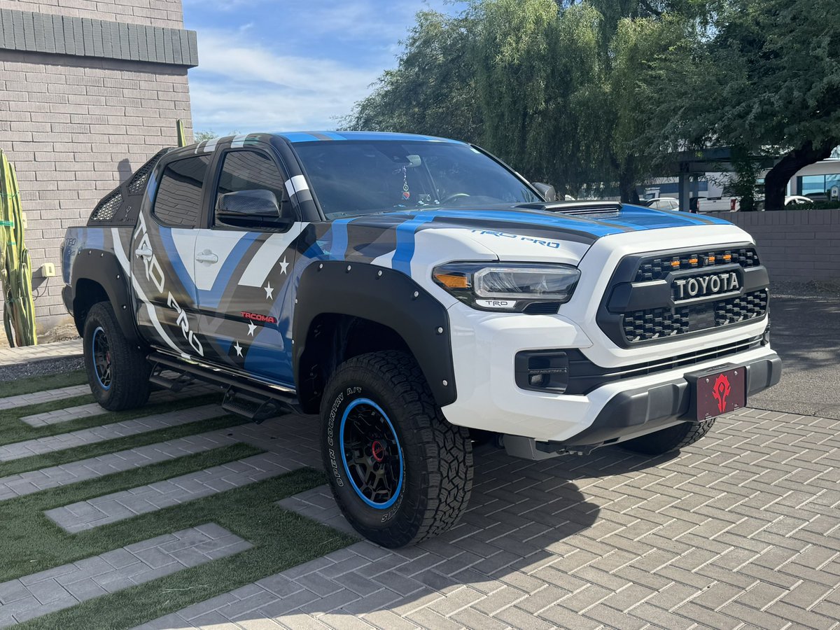 LunaHydreigon's tweet photo. $9,296 - Deep Clean, Wrap, PPF, Full Bra, Painted Badges, & Powder Coated Pearlescent Rims…
100% Recommend the Hyer Quality Detail Shop!!! 💙
#custom #tacoma #toyota #trd #trdpro #wrap #arizona https://t.co/M80ZplNla6
