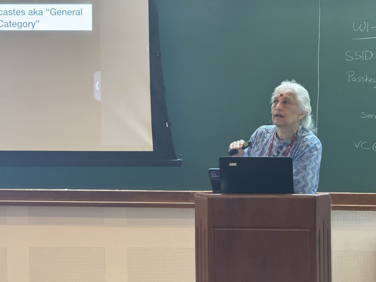 nandita_j's tweet image. Prajval recounts sociologist Gita Sen’s comment on intonation.
What we want, she says, is not
“She is an astronomer?” (😳)
Nor “She is an astronomer!” (🥳)
But “She is an astronomer.” (🤷🏾‍♀️ )