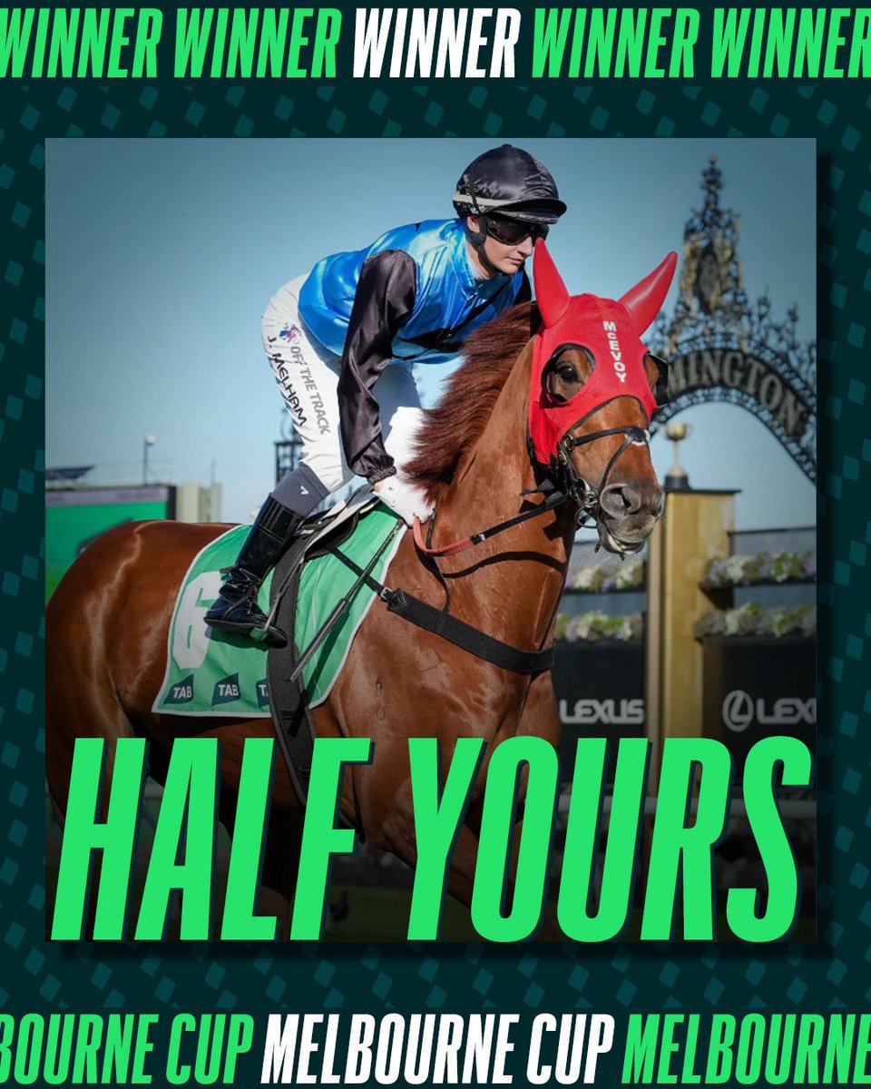 HALF YOURS WINS THE MELBOURNE CUP! 🏆