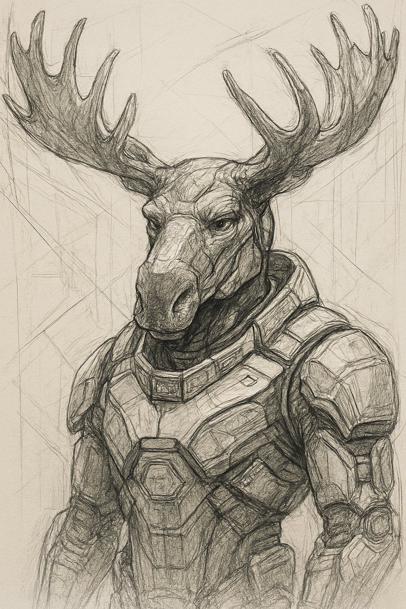 komal_mugh16148's tweet image. Meet the moose — majestic, armored, and ready for adventure in the wild 🌲. @DataHaven_xyz for bringing nature and imagination together! #MooseVibes #Wildlife #ForestGuard #NatureFusion  #CharacterDesign #WildAndWhimsical