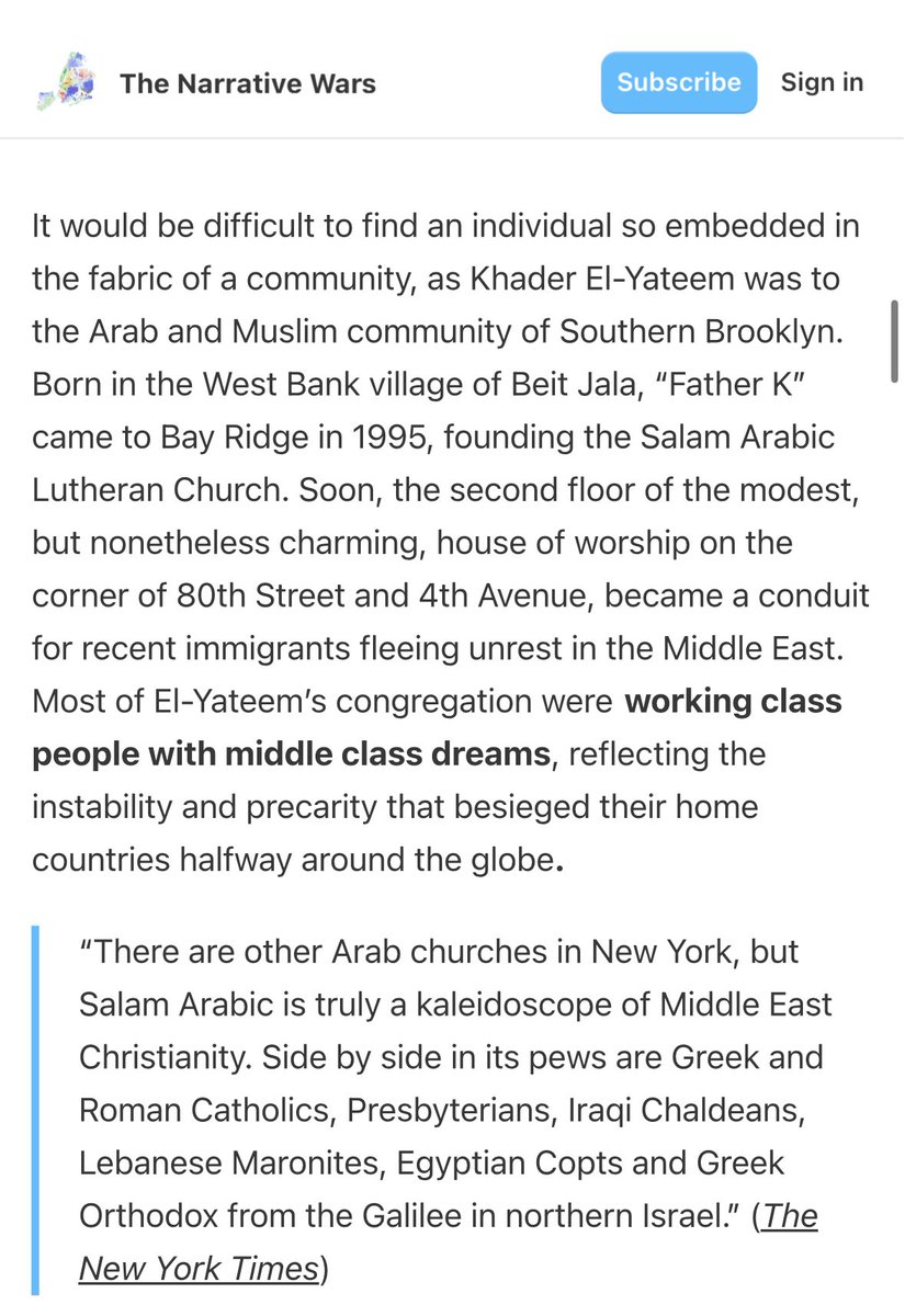 briantashman's tweet photo. Zohran led the paid field program for a Palestinian Lutheran pastor, Kahder El-Yateem, running for city council. While the campaign lost to Justin Brannan, the “grueling work, with little pay and latehours, cemented Mamdani’s work ethic.” https://t.co/fUHdBwPJJd https://t.co/e75kLsVEqU