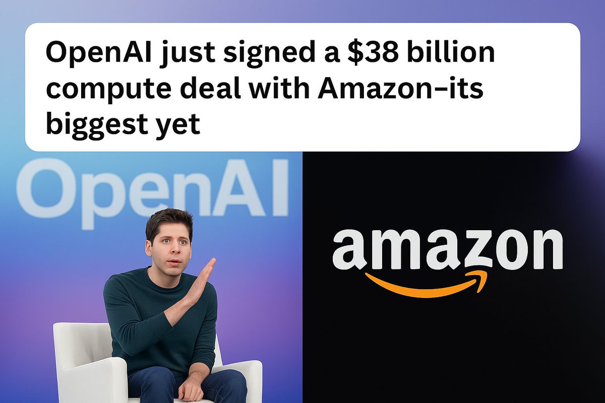 polymathhhhh's tweet image. OpenAI just signed a $38 billion compute deal with Amazon its biggest yet.

At first glance, it looks like a power move to scale faster and break cloud dependence on Microsoft.

 But the deal also raises questions.

Why partner so heavily with another tech giant ?

Is this about…