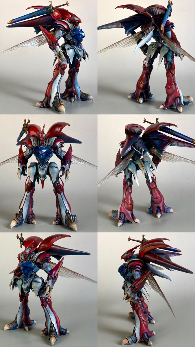 ヴェルビン（ナの国近衛騎士団長仕様）
マックスファクトリーPLAMAX
筆塗り仕上げ
これ全オーラバトラー中で一番かっこいいんじゃないの？
頭頂高約１６cm