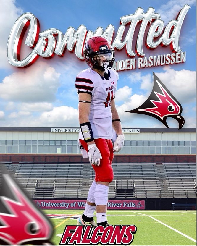 I am blessed and very proud to announce my commitment to <a href="/UWRFFootball/">Falcon Football</a> let’s get to work🔴⚫️<a href="/CoachWalkerRF/">Matt Walker</a> <a href="/coach_Wiss/">Jacob</a> <a href="/CoachWoodUWRF/">Alex Wood</a> <a href="/MJ_NFLDraft/">Mark Johnson</a> <a href="/PrepRedzone/">Prep Redzone 🏈</a> <a href="/PrepRedzoneWI/">Prep Redzone Wisconsin</a> <a href="/OJW_Scouting/">PrepRedzone Oliver</a>