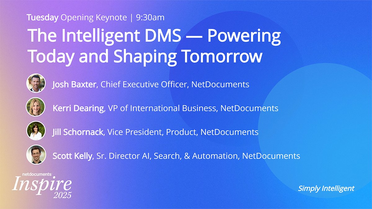 netdocuments's tweet image. 🌟 Welcome to #NDInspire25, London! Stop by registration to check in &amp;amp; save your seat for the opening keynote at 9:30am. See some of the latest innovations like #AIProfiling, #AgenticAI editing in Word, #AI Search &amp;amp; new ways to seamlessly connect @netdocuments with #Microsoft…