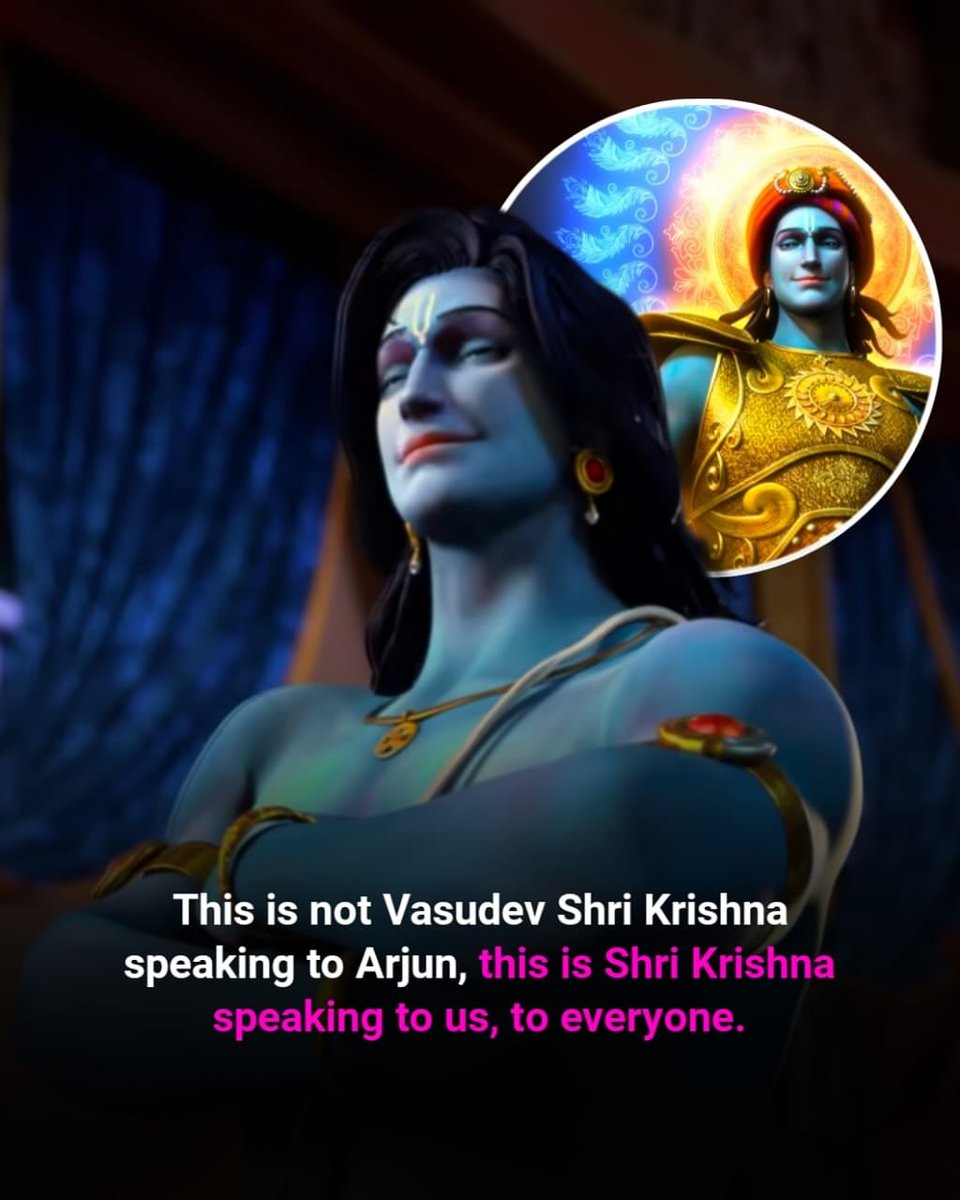 Geetashloks's tweet image. Listen Shri Krishna is speaking to you ..