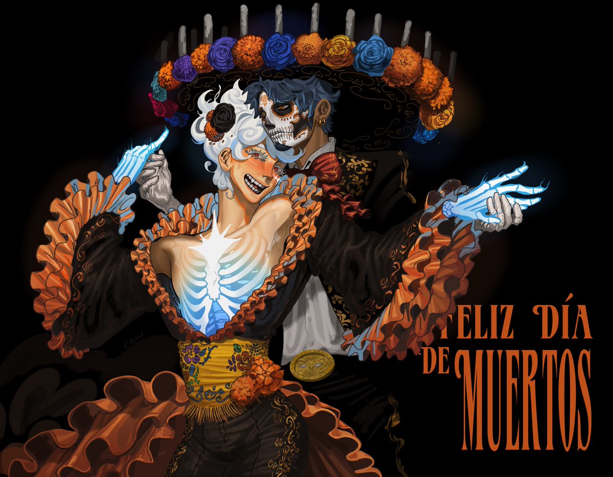 Feliz Día de Muertos :) #lawlu #trafalgarlaw #luffy