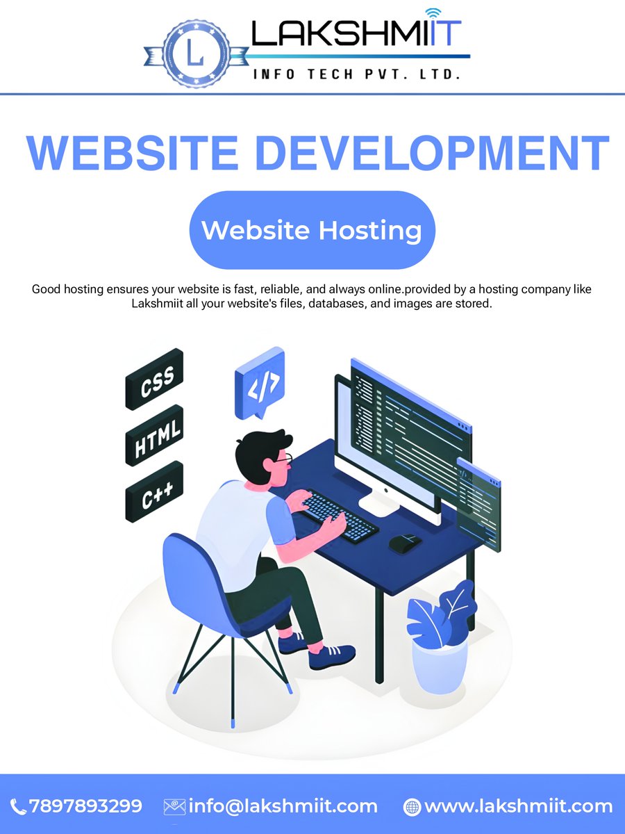 LakshmiITPvtLtd's tweet image. ✨ Your Business Deserves a Website That Works as Hard as You Do!
From logo to launch — we handle it all 💻
Get your complete business website today with LakshmiIT Info Tech Pvt. Ltd. 🚀
#WebsiteDevelopment #webdesignsoftware  #TechForBusiness #EcommerceWebsite #DigitalGrowth