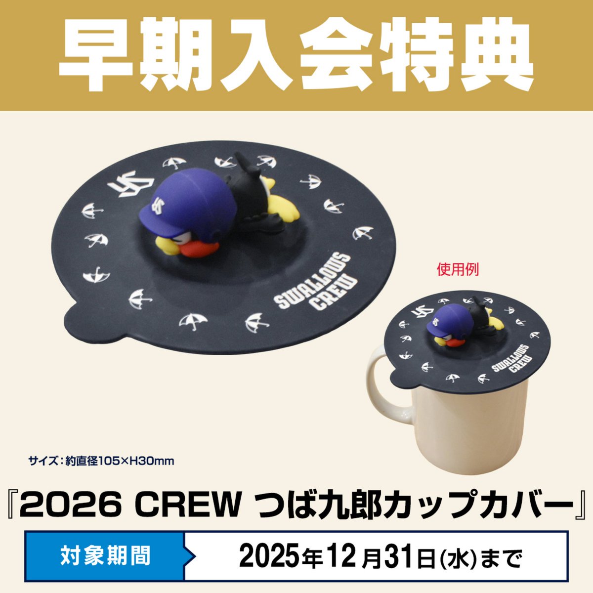 11月中旬より受付開始📢 公式ファンクラブ Swallows CREW ＼ 2026年度