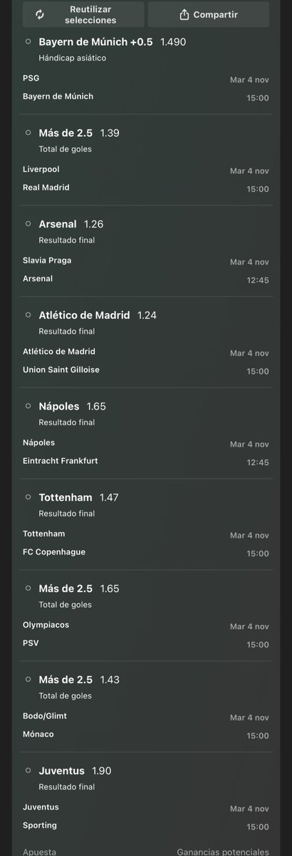 BANDITA VAMOS CON EL PARLAY DE CHAMPIONS PARA MAÑANA 🏆

SI SE PINTA DE VERDE SORTEO 700 PESOS 💰💰💰

DALE REPOST PARA PARTICIPAR 🚀🚀🚀