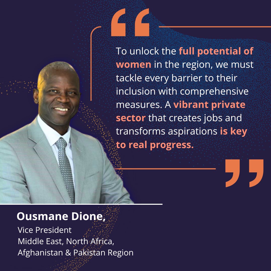 WorldBank's tweet image. The #MENAAP region stands at the heart of the global jobs challenge. Unlocking women’s potential is key: when more women work and advance, economies grow, productivity rises, and living standards improve. 

Learn more in the latest #MENAAPUpdate: wrld.bg/q57o50Xm1ja