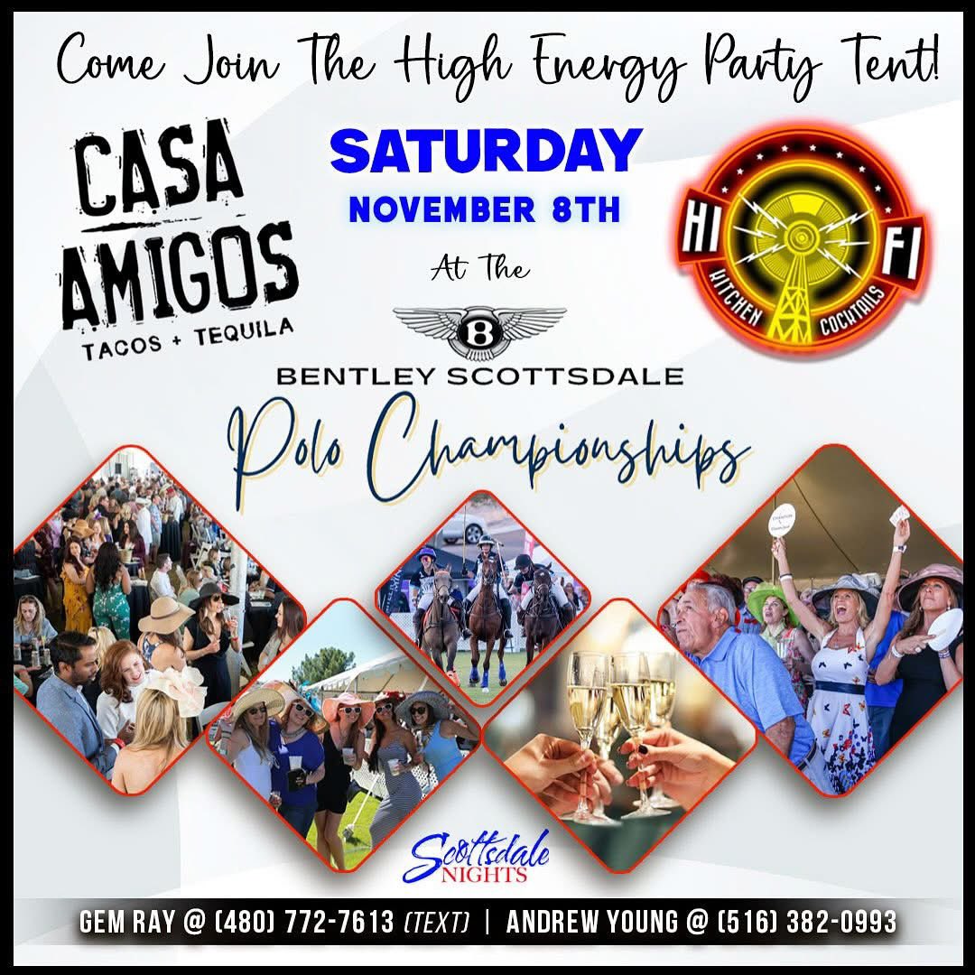 ScottsdaleNites's tweet photo. Casa Amigos #PartyTent #DayClub @ Bentley Polo Championship 🐎 ~ Sat - 11.08 + Sun - 11.09  || Sponsorships + VIP Services + Tickets + Hotels + AirBnBs + Party Busses + Pre-Party + After-Party || Purchase Tickets @ https://t.co/ObR2qqEUnH @GemRayMedia https://t.co/sgXfZBWgH7