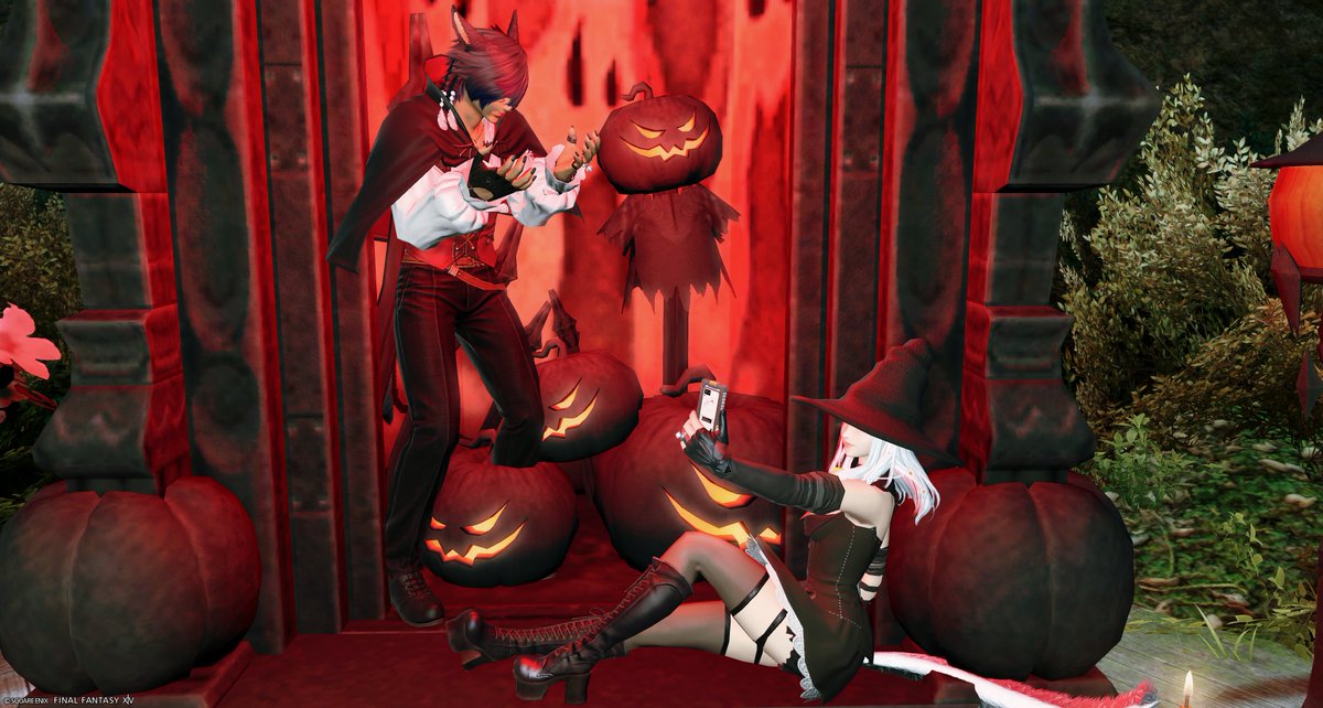 兄様とのハロウィン撮影そっちのけで自撮りする←

#FFXIV #FF14 #メスッテ #オスッテ