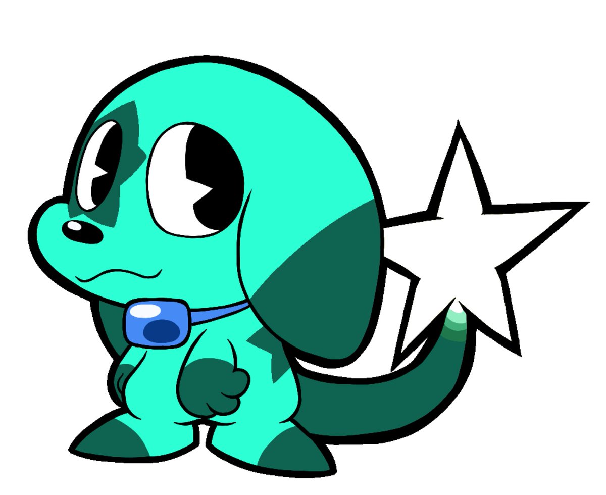 CrispyFrise's tweet image. Redesigned this star dog i designed for a friend's scrapped rpg

(Left old, right new)