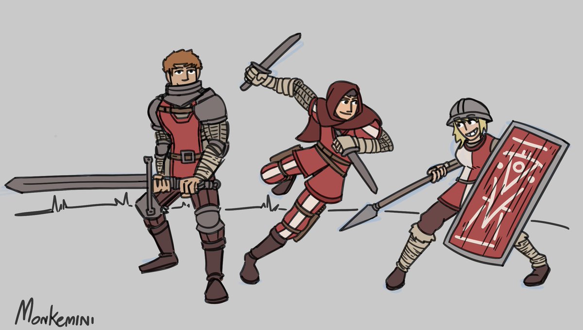 Sellswords part II

some more detailed designs, trying to lean towards a style more like this again
