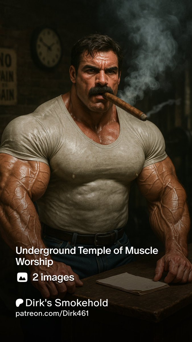 DirkKojak's tweet photo. New drop from my Patreon
I hope you enjoy this one, guys!
-- Dirk
#CigarFetish #MuscleArt #SmokingMen #Hypermasculine #AIGeneratedArt #gay #gayfetish #Macho #Daddy https://t.co/ziFU9C6sdF