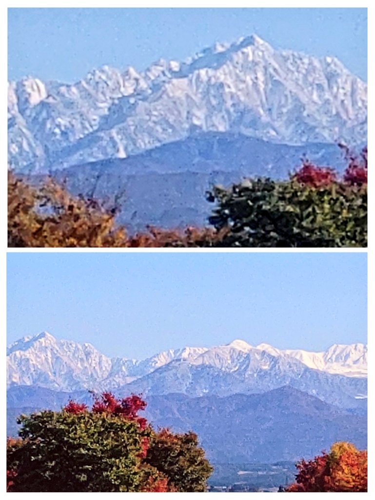 今日は快晴☀️
立山連峰が綺麗に雪化粧してました🏔️

#イマソラ
#劔岳と紅葉