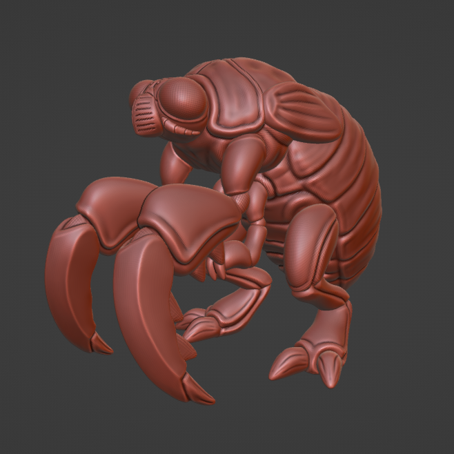 clayrade's tweet photo. About 80% done with this Cicada Nymph beast! When finished it will be free as always for personal use 3D printing. Stay tuned! https://t.co/QV1kgYvzDM