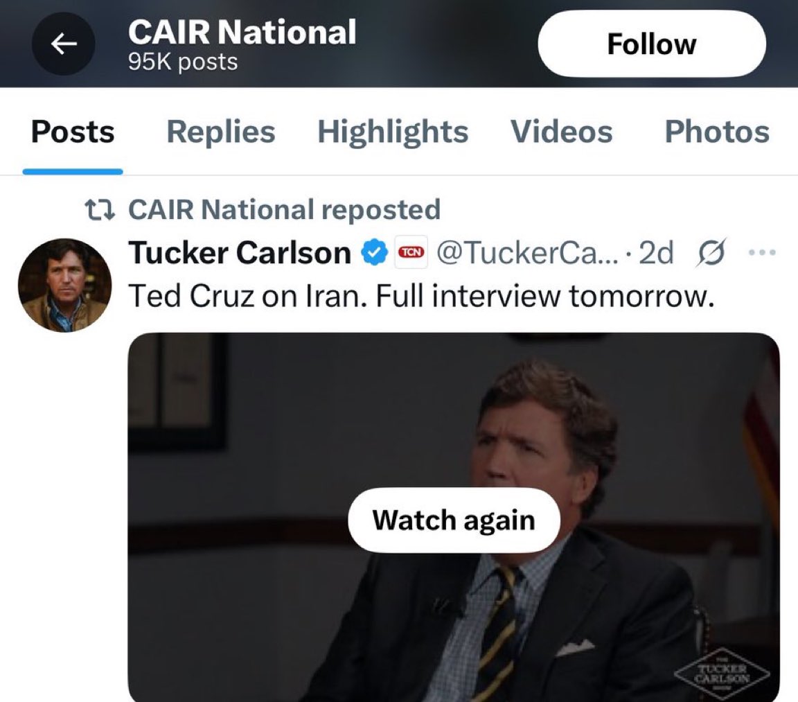 EYakoby's tweet image. Why is the Muslim Brotherhood reposting Tucker Carlson?