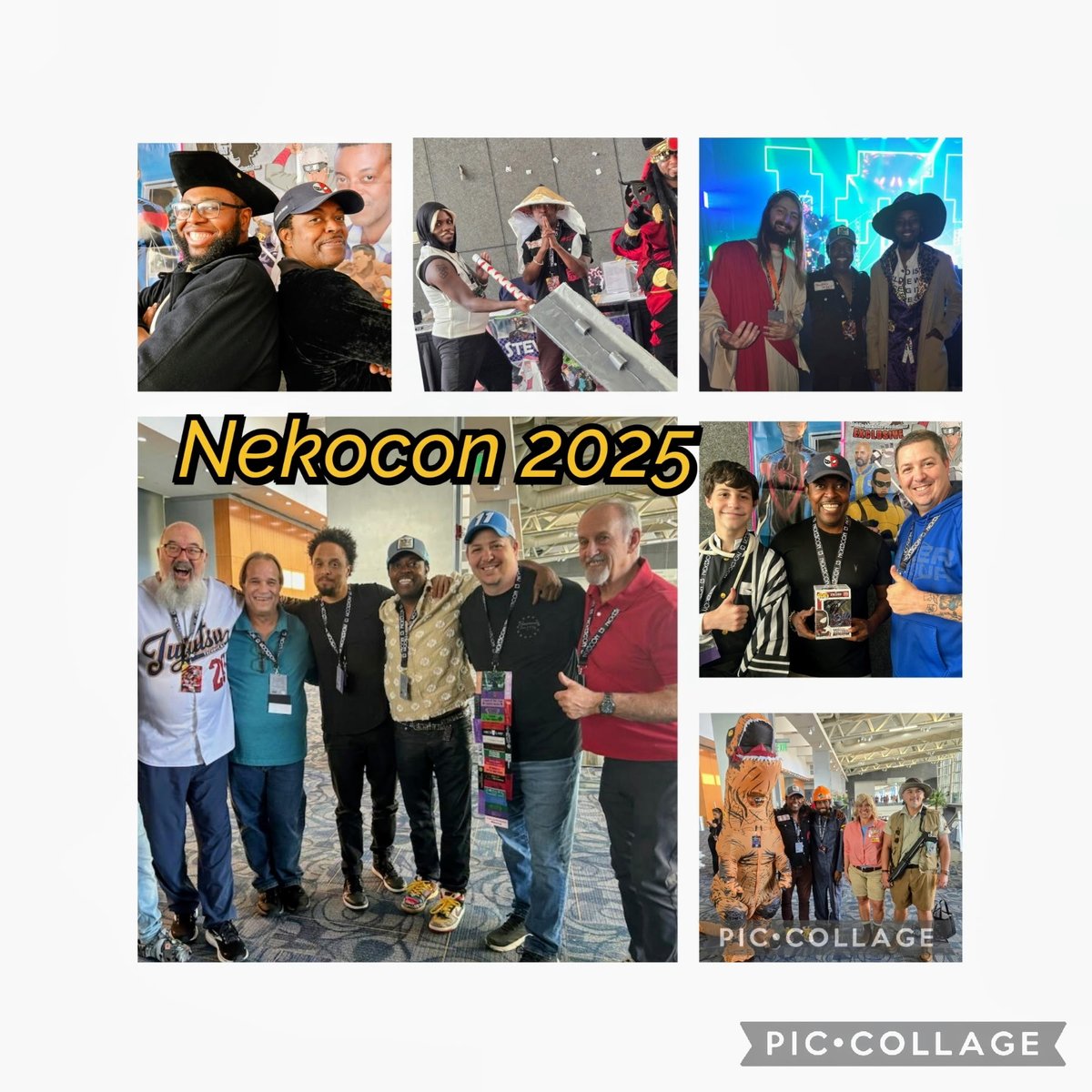 Huge Thank you to @nekocon_official for having us this year! We had an amazing time! And thank you to everyone who came to see us! It is truly heartwarming to meet everyone and to see all the amazing cosplays! #anime #voiceactors #shenron #killerbee #minato #jogo #milesmorales