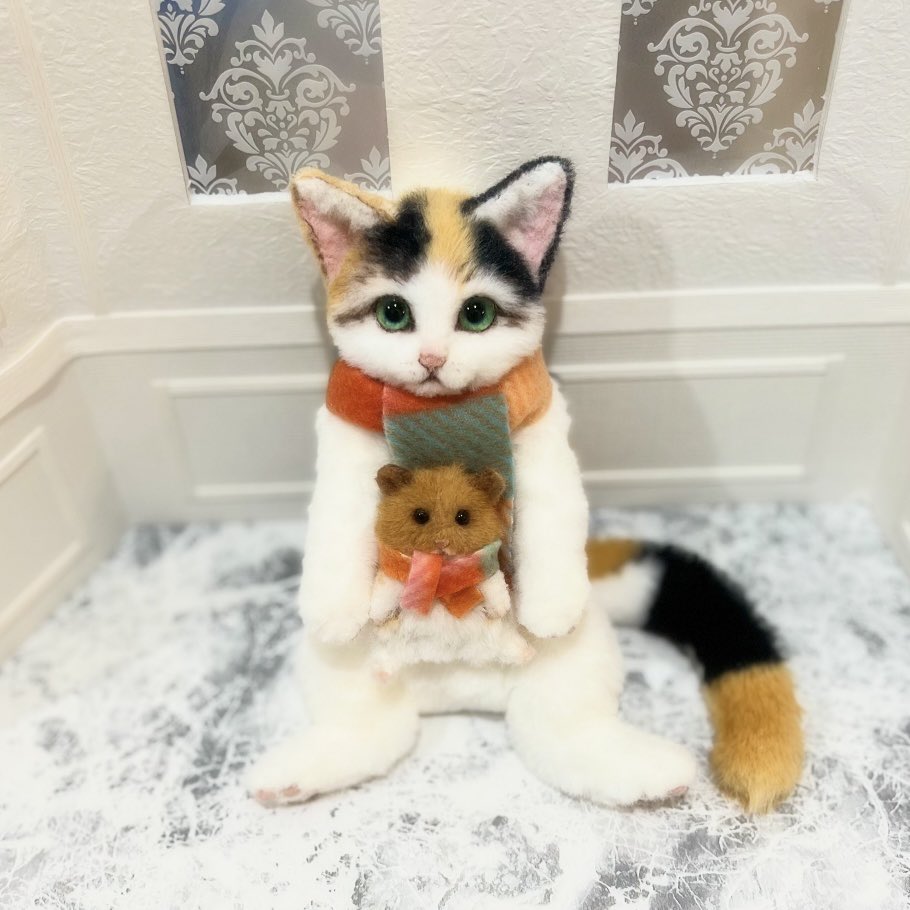 三毛猫さんとハムスター🐹
ドールアニマルウィンターフェスティバルに連れていきます！

 #ドールアニマルウィンターフェスティバル