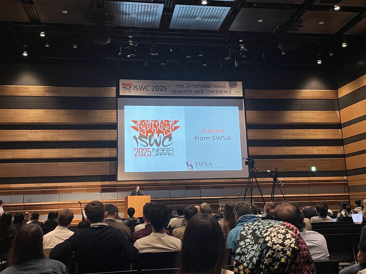 iswc_conf's tweet image. 🎉 The #ISWC2025 Main Conference is officially open!

After 2 days of workshops &amp;amp; tutorials, we’re kicking off in beautiful #Nara. 

Opened by @AnLiGentile &amp;amp; @koujikozaki, with a word from @esimperl (representing #SWSA)  - here&apos;s to 3 days of ideas, collaboration &amp;amp; community!