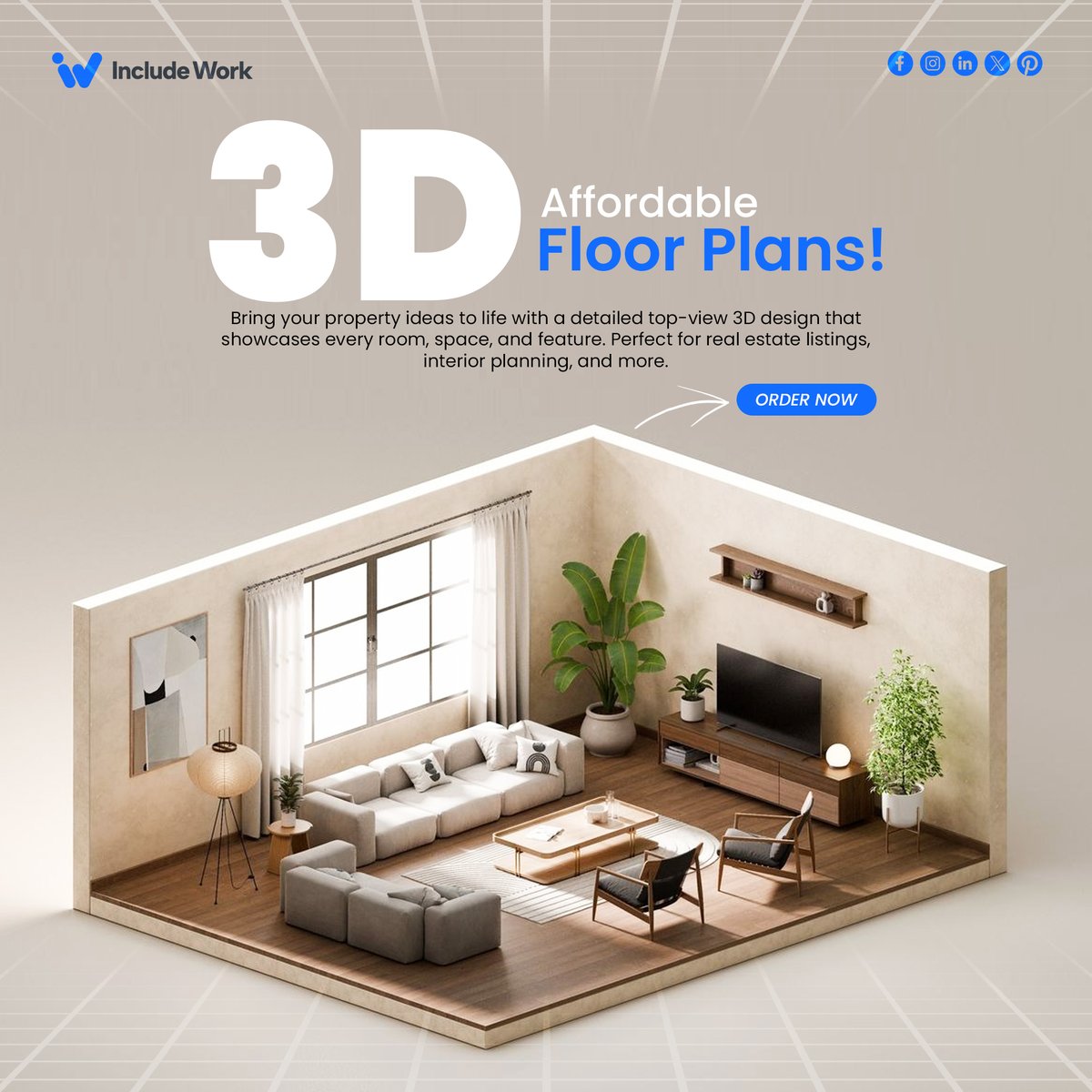 IncludeWork's tweet photo. 🏠 Bring your vision to life in 3D!
Turn property ideas into stunning, affordable 3D floor plans — perfect for listings, design, or renovation.

✨ Visualize. Impress. Sell faster.

📩 https://t.co/DSStEIt5LQ

#IncludeWork #3DFloorPlan #3DDesign #RealEstateMarketing #SmartDesign https://t.co/jlkyBipULd