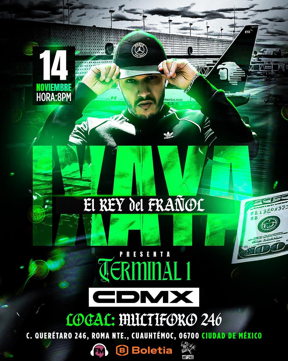 BlancaLechuza's tweet image. La gira del rapero franco-mexicano #Ixaya: #Terminal1 continua y este 08 de noviembre llega al Centro Cultural Bretón de Guadalajara y el próximo 14 de noviembre en el Multiforo 246.

Si aún no tienes tus boletos, adquiérelos aquí: linktr.ee/ixaya_tour_2025

@frequencymx