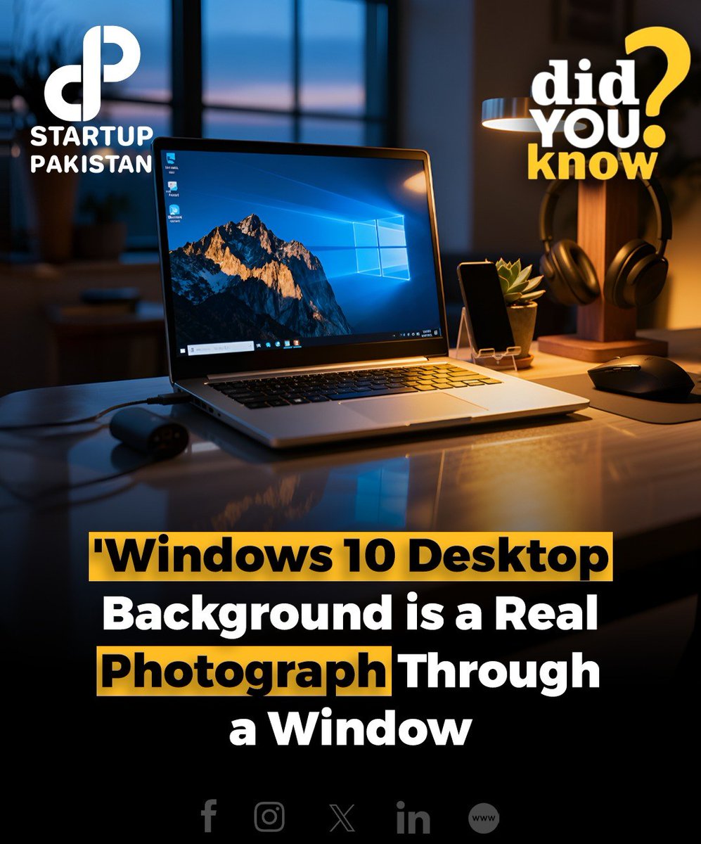 PakStartup's tweet image. Many users assume the iconic Windows 10 desktop background is a digital design, but it’s actually a real photograph.

#Windows10 #TechFacts #Microsoft #Photography