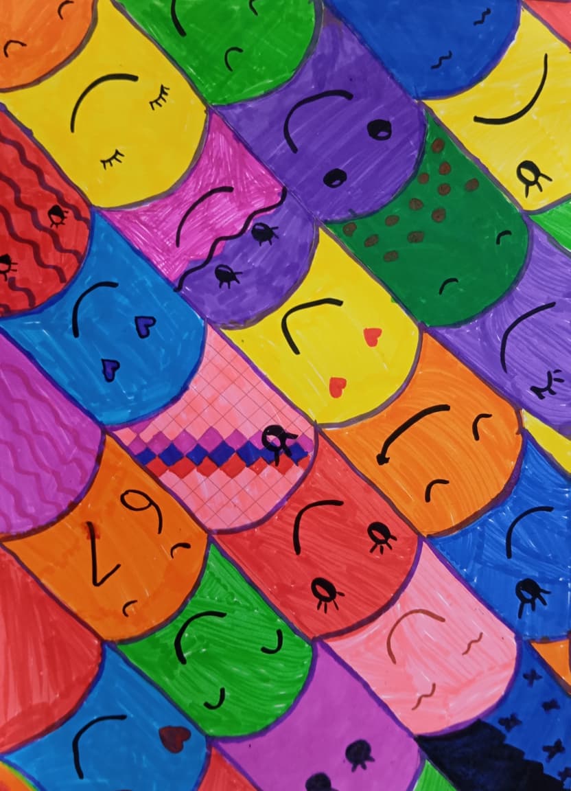 JafferyAcademy's tweet image. Year 4 learners illustrate the relationship between art and math by applying a slide transformation to a square to generate a unique tile that produces a repeating tessellation pattern.

#art #exploringart #intergratedlearning #patterns #juniorschool #jafferyacademymombasa