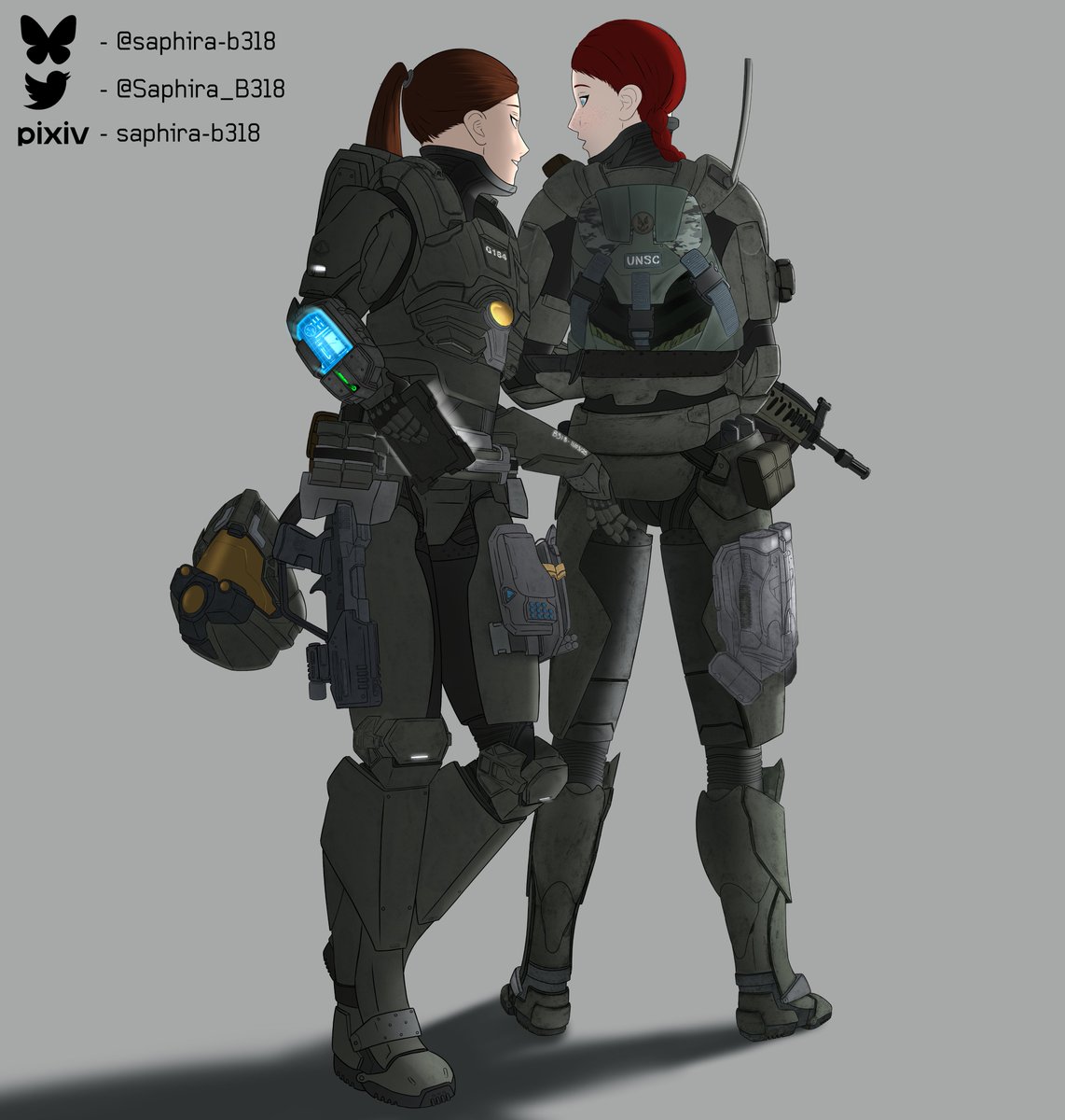 Saphira_B318's tweet image. Wee woo wee woo commission is complete. ✨From an anonymous supporter.✨Thank you so much for trusting me with your characters! They were fun to draw.

#Halo #Yuri