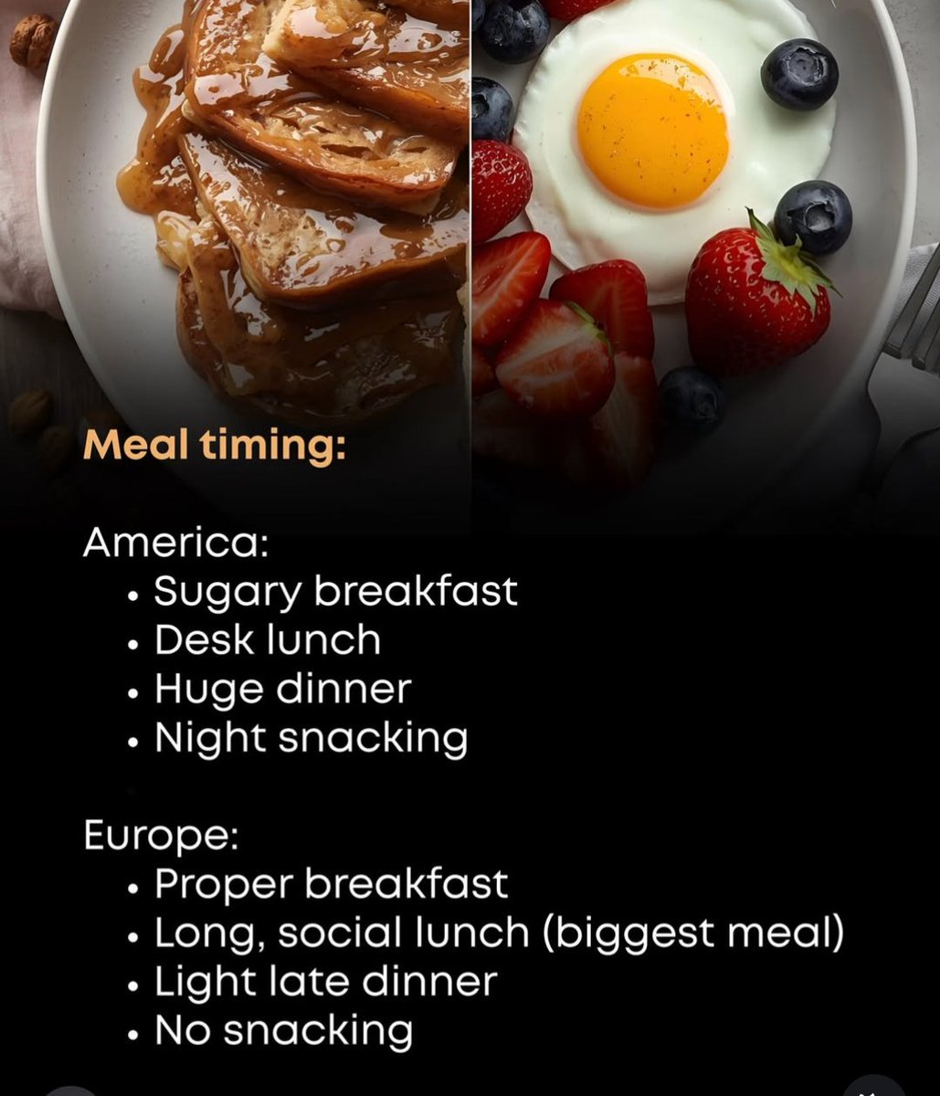 jacques_behar's tweet image. Let&apos;s talk about nutrition real quick because it&apos;s something that is key in my industry..  EU vs The United States of America (a quick summary of eating habits) 🧑🏻‍🍳🍽️🇫🇷🇺🇲 #culinaryknowledge