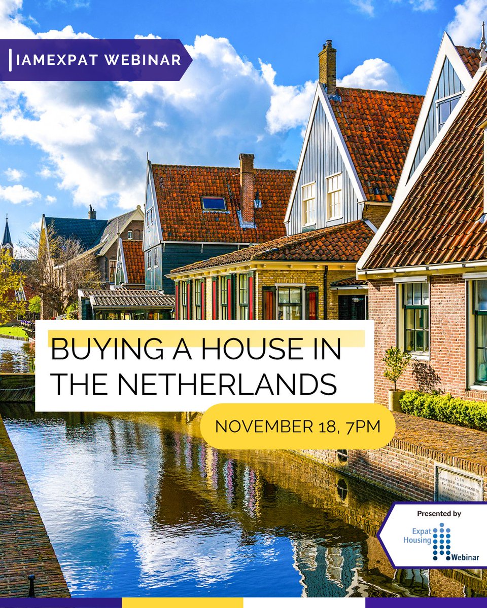 IamExpatNL's tweet image. House-hunting? You need to check out our Expat Housing Webinar! 🔗Sign up for free: iamexpat.nl/lifestyle/even…
#Housing #Netherlands #expats #buyingahouse #Webinar