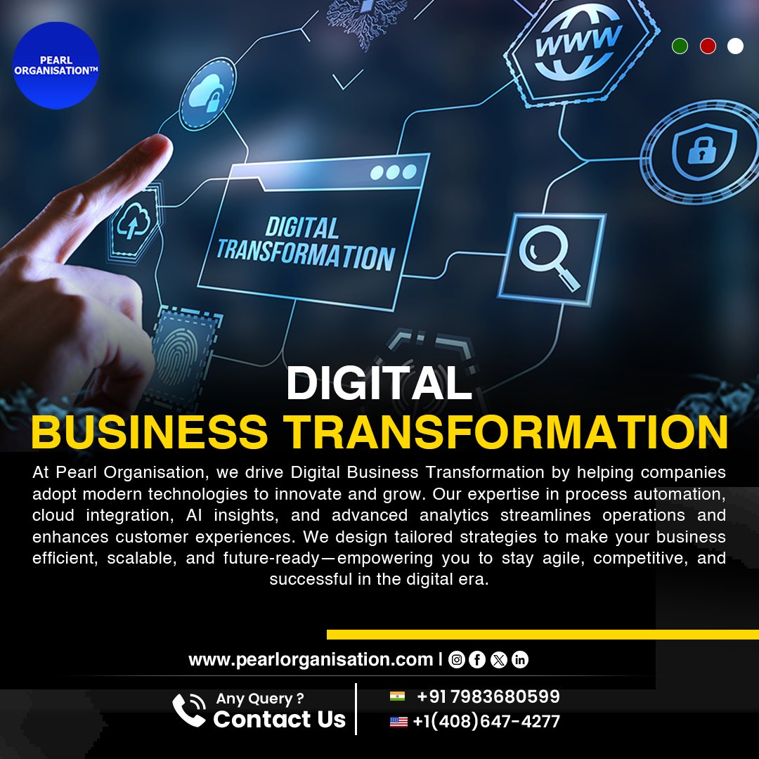 pearlorgs's tweet image. Upgrade to smarter digital workflows with automation, cloud, and AI. Boost productivity, enhance CX, and grow faster in the digital era.
.
.
🌐 pearlorganisation.com
📞 +91 7983680599 , +1(408) 647-4277
.
.
#pearlorganisationreviews #techforgrowth #growwithtech #CloudSolutions