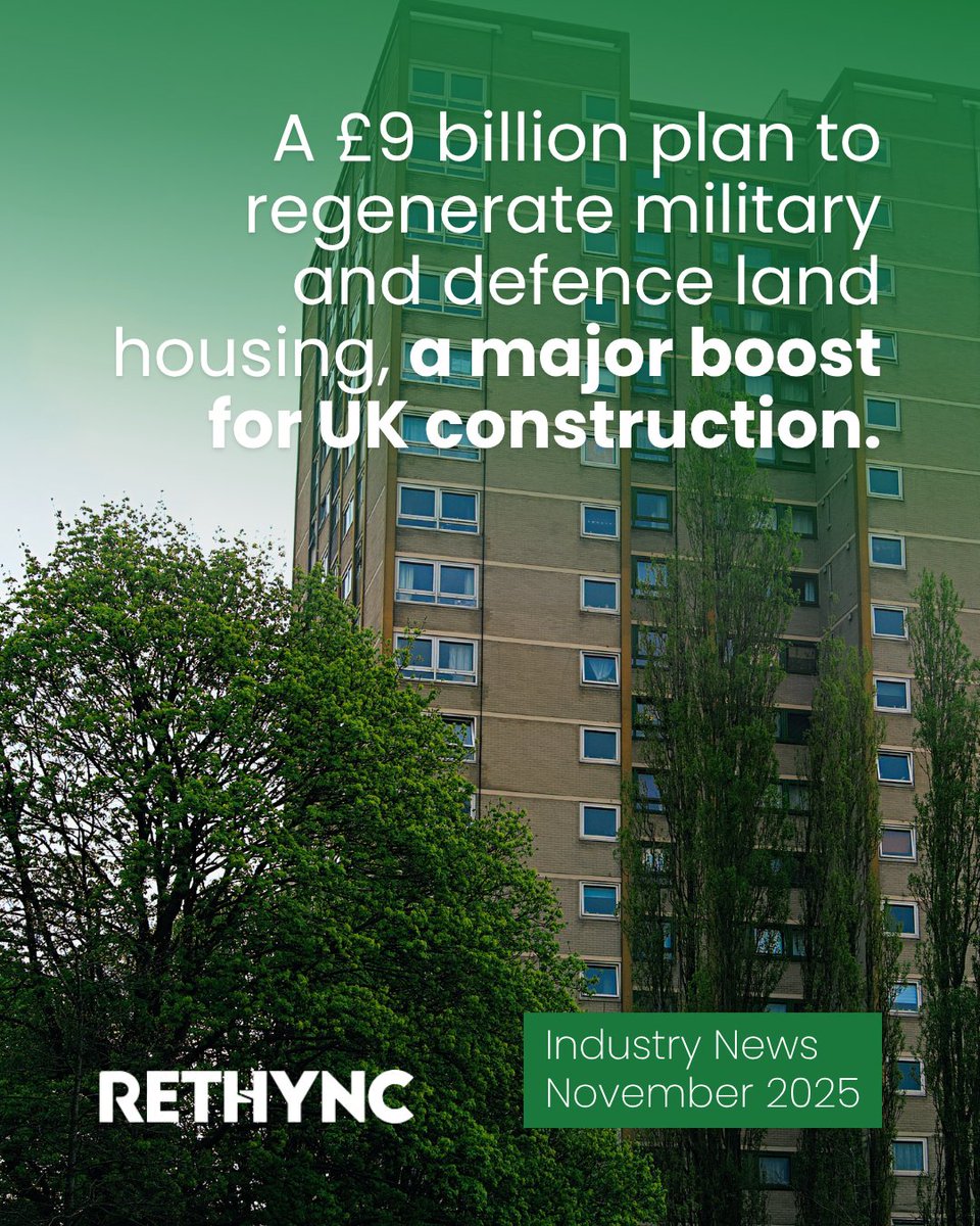 RethyncLtd's tweet image. A £9 billion plan to regenerate military and defence land housing. a major boost for UK construction!🏗️ 

🔗 Read more: shorturl.at/HqsD8

#ConstructionUK  #SiteSecurity  #Rethync