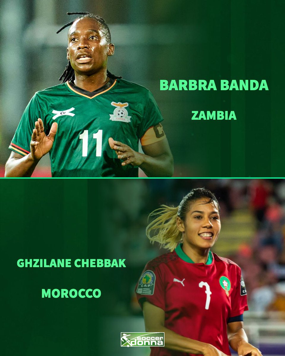 Ghizlane Chebbak 🇲🇦 and Barbra Banda 🇿🇲 made history as the first two African players selected in the FIFPro Women’s World XI. 👏💫